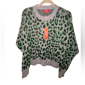 Animal Print Lavender Sweater Size S/M